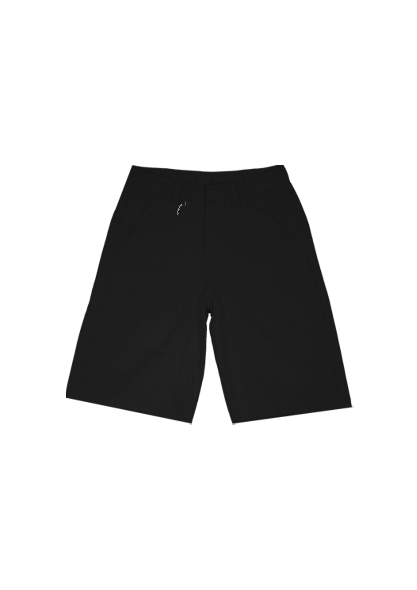 Black Refined Jorts