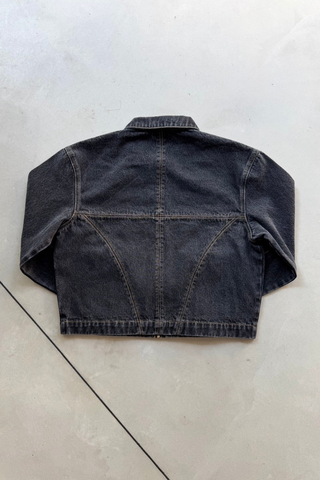 Black Washed Denim Jacket