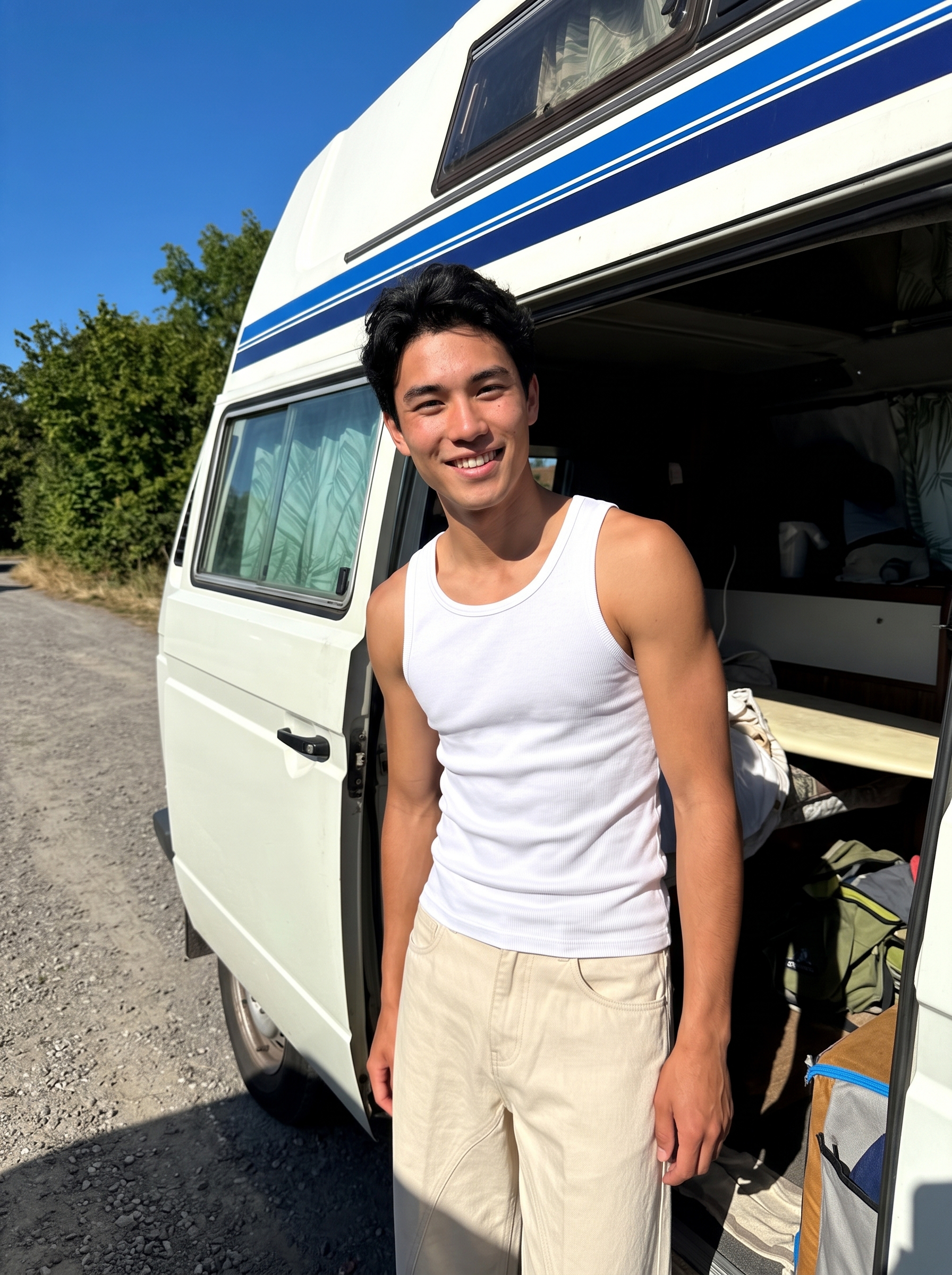 Athletic White Tank Top