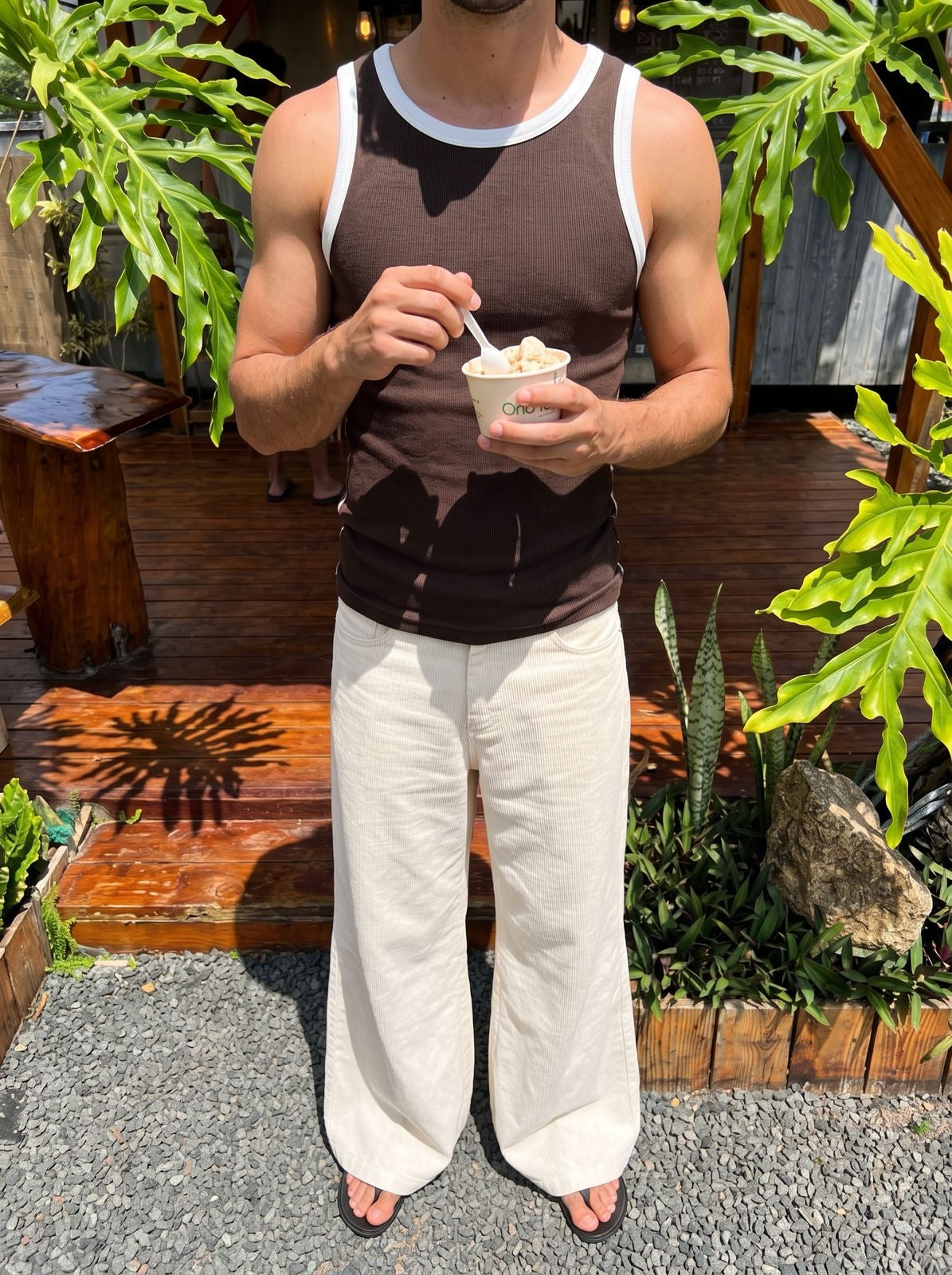 Athletic Brown Tank Top