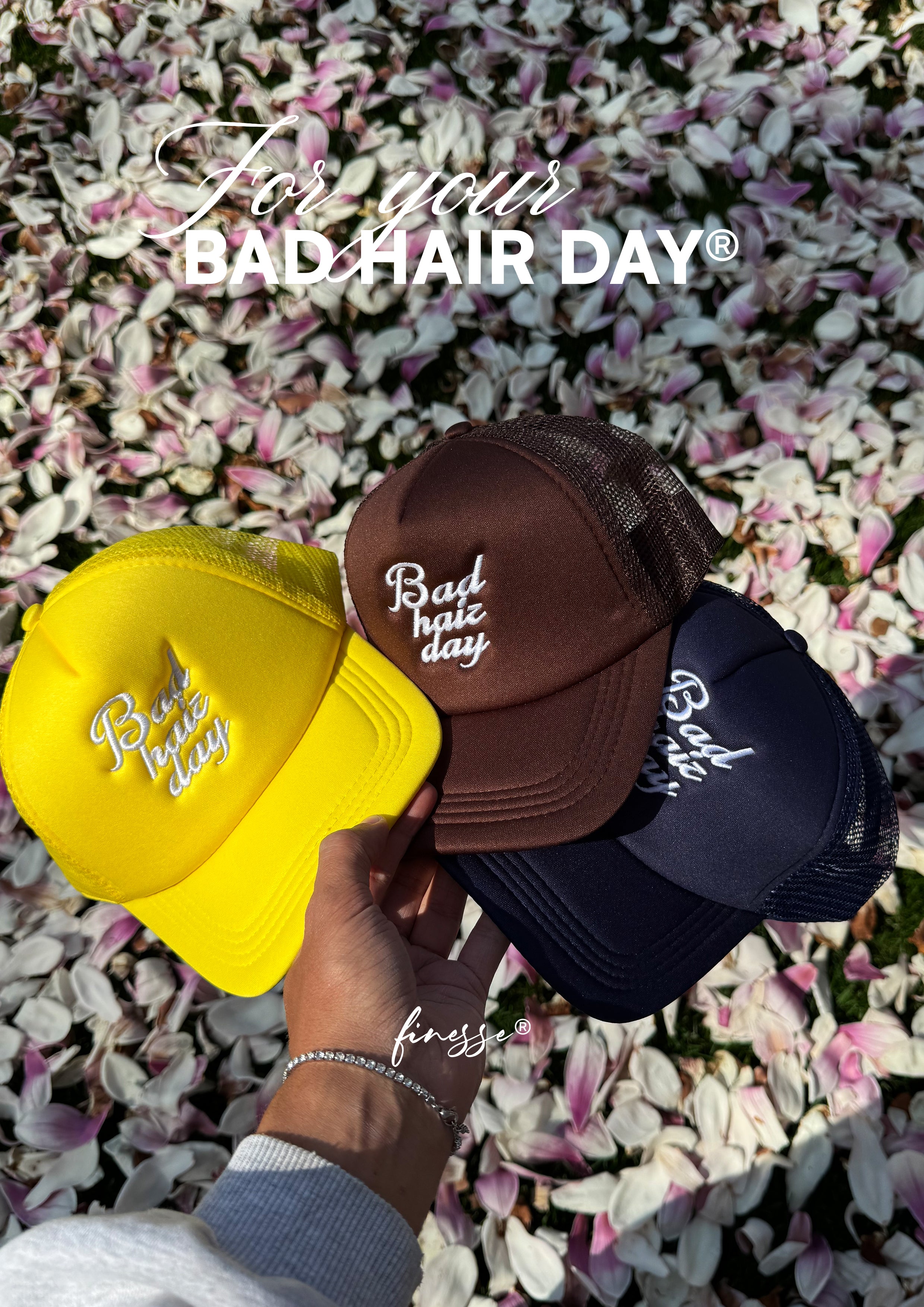 "Bad hair day" Blue Trucker Hat