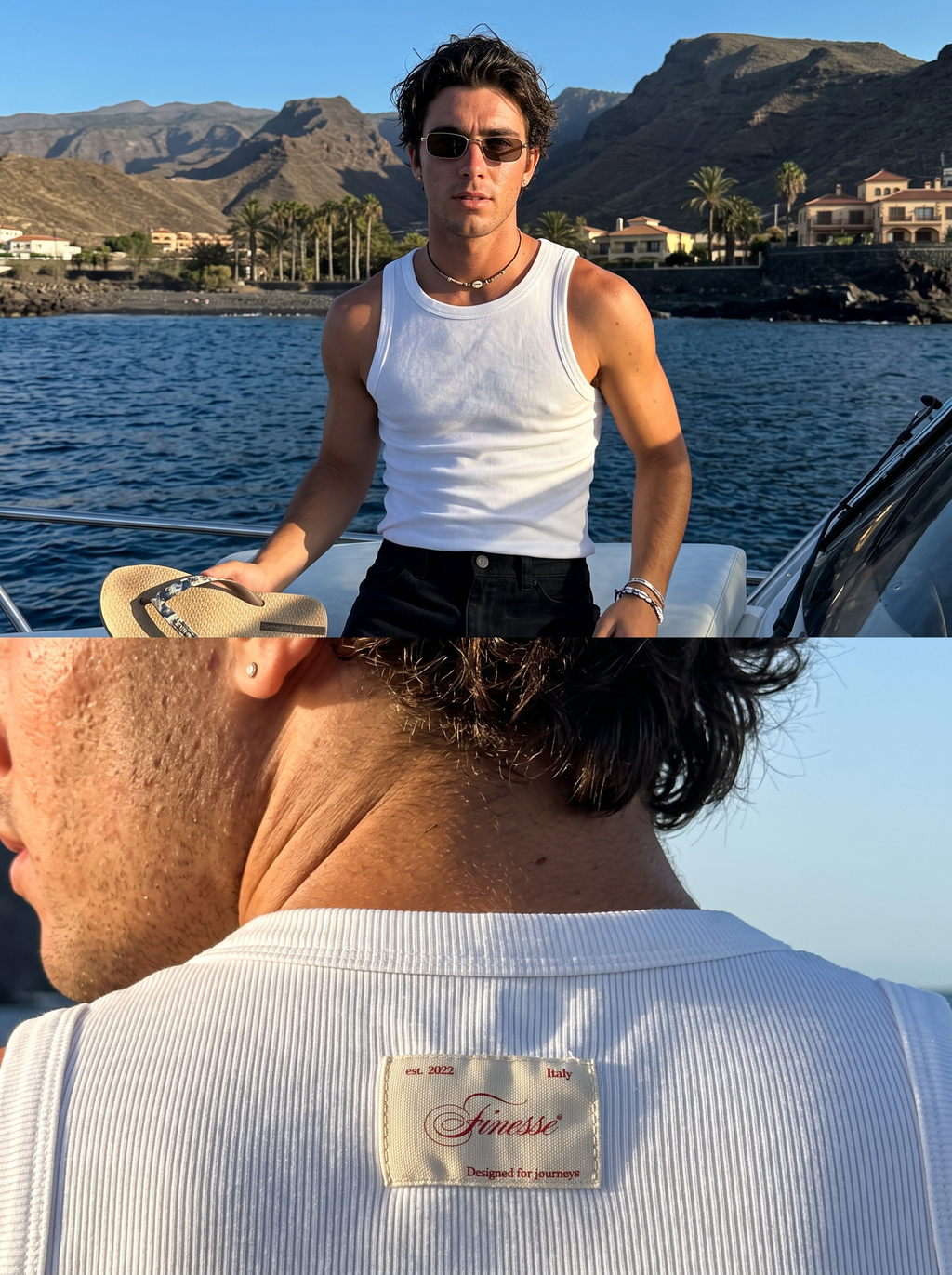 Athletic White Tank Top