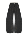 Black Washed Denim Pants