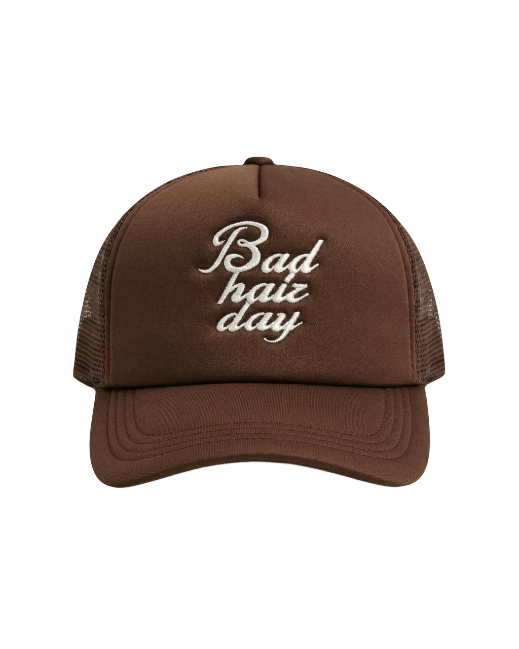 "Bad hair day" Brown Trucker Hat
