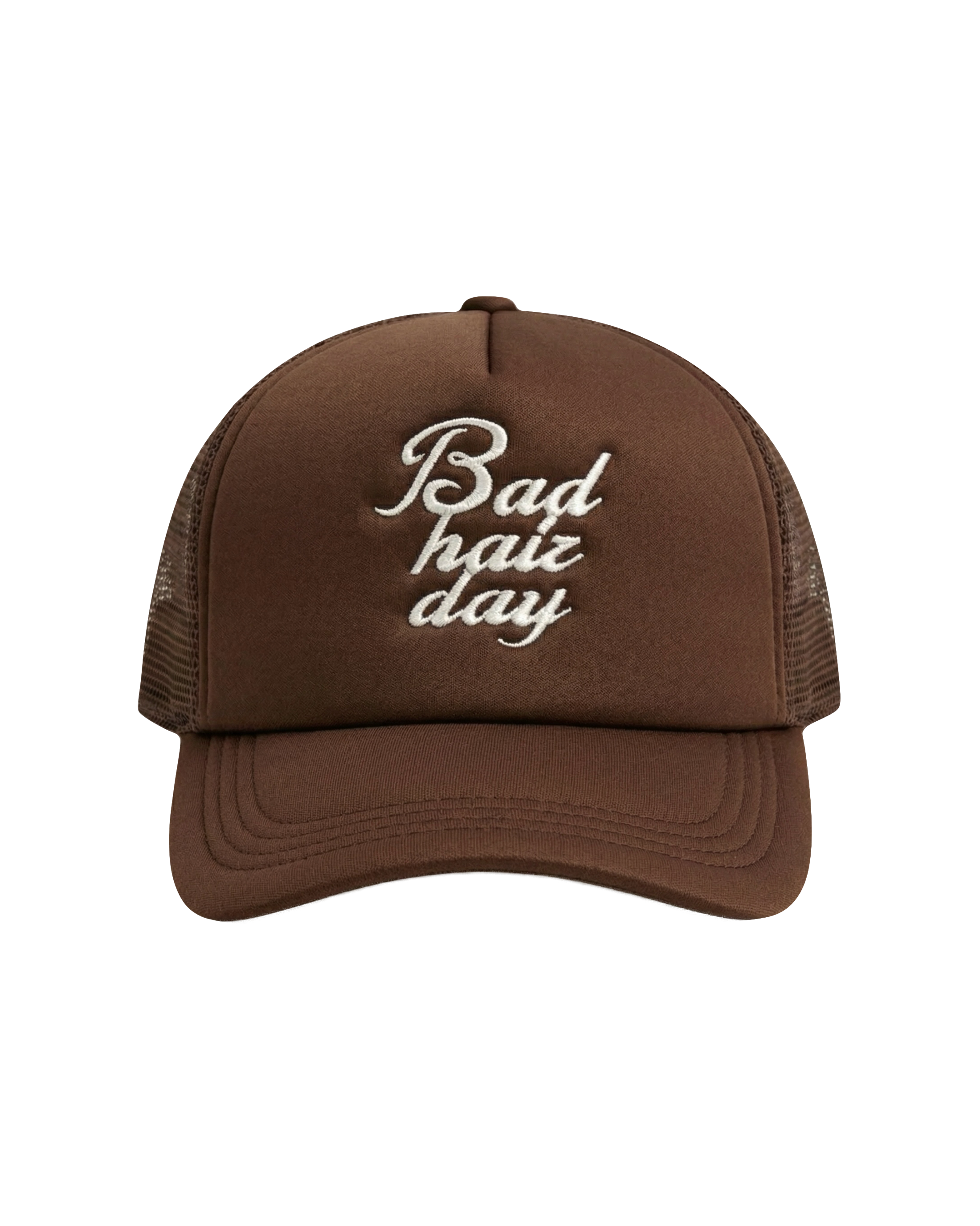 "Bad hair day" Brown Trucker Hat