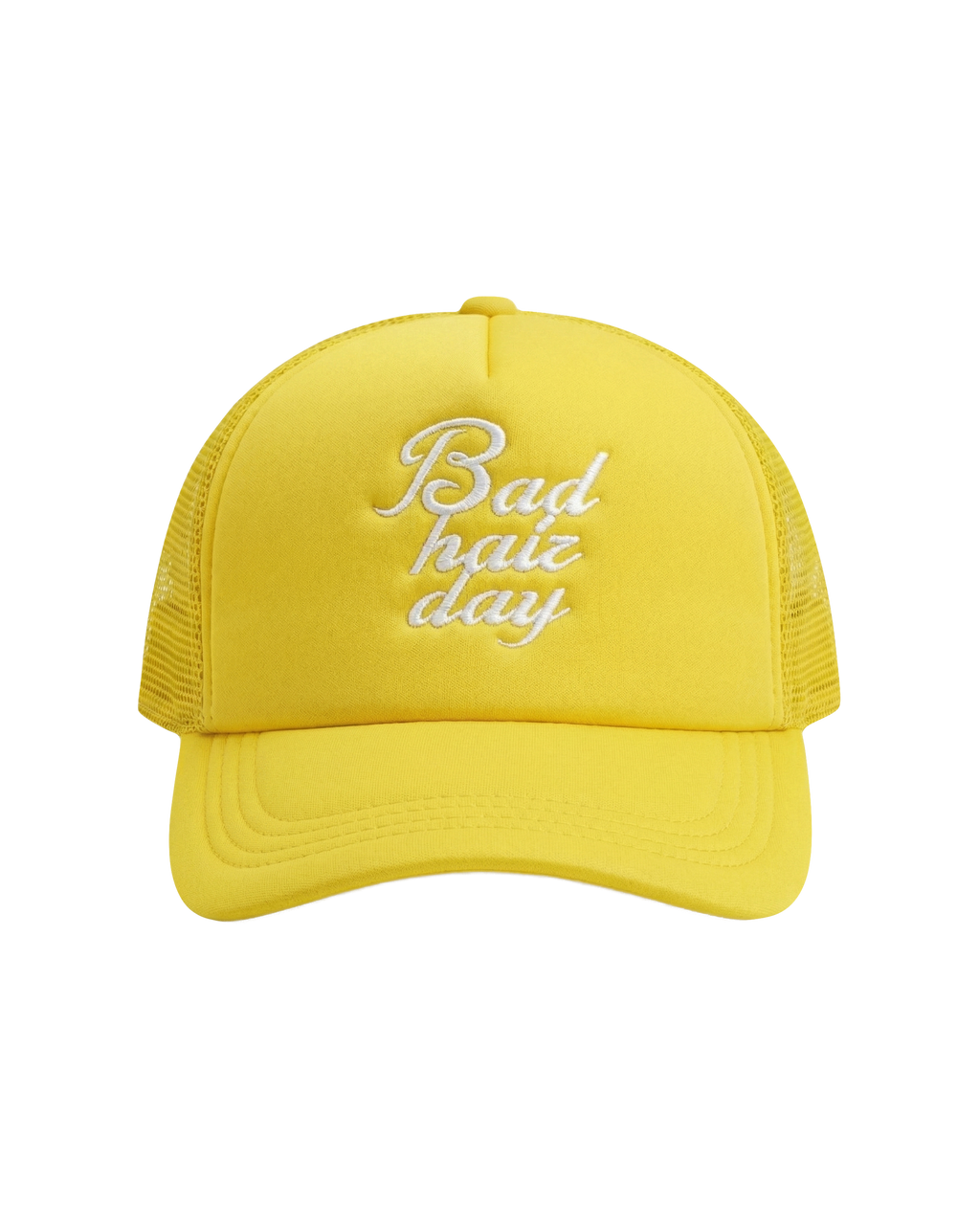 "Bad hair day" Yellow Trucker Hat