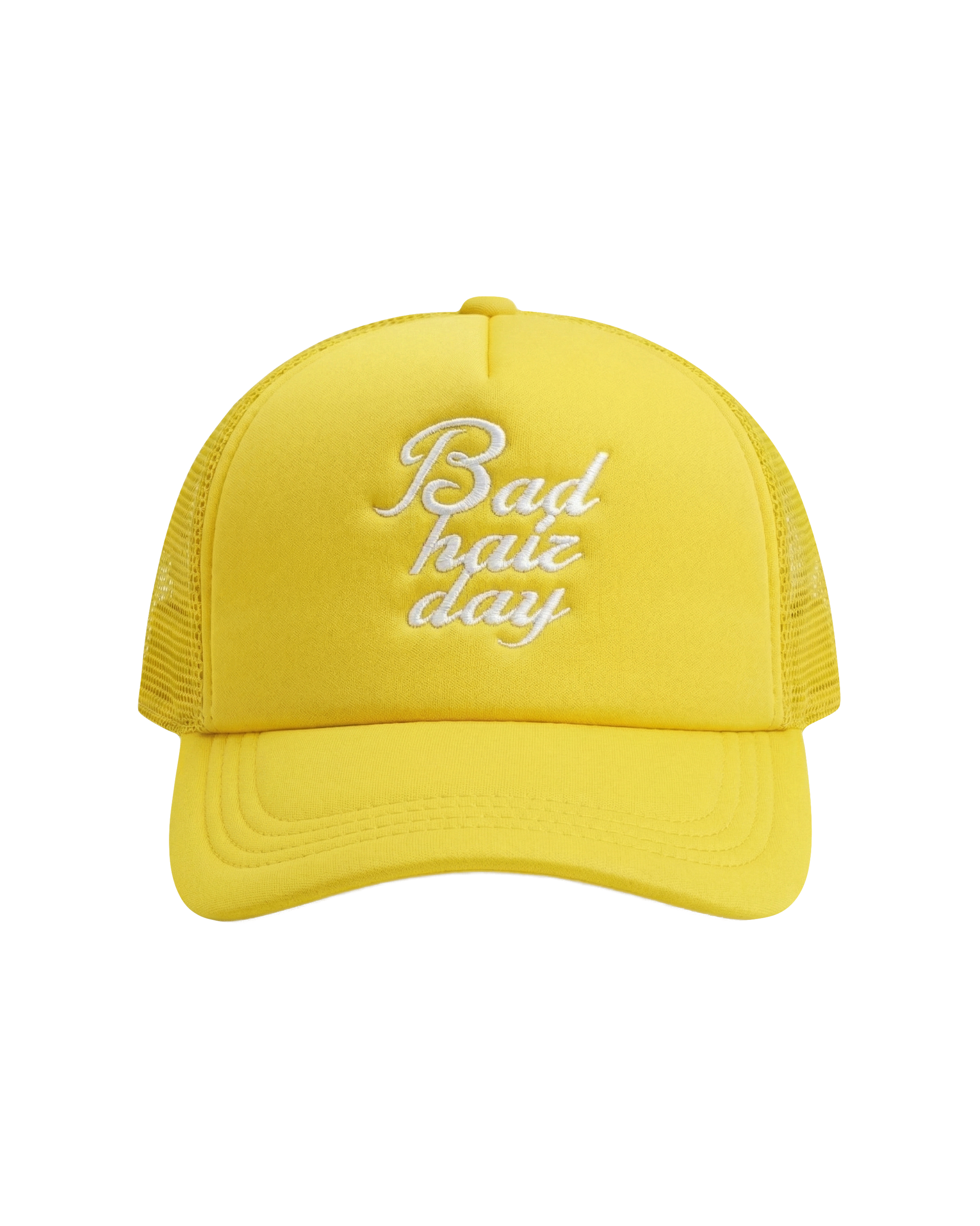 "Bad hair day" Yellow Trucker Hat