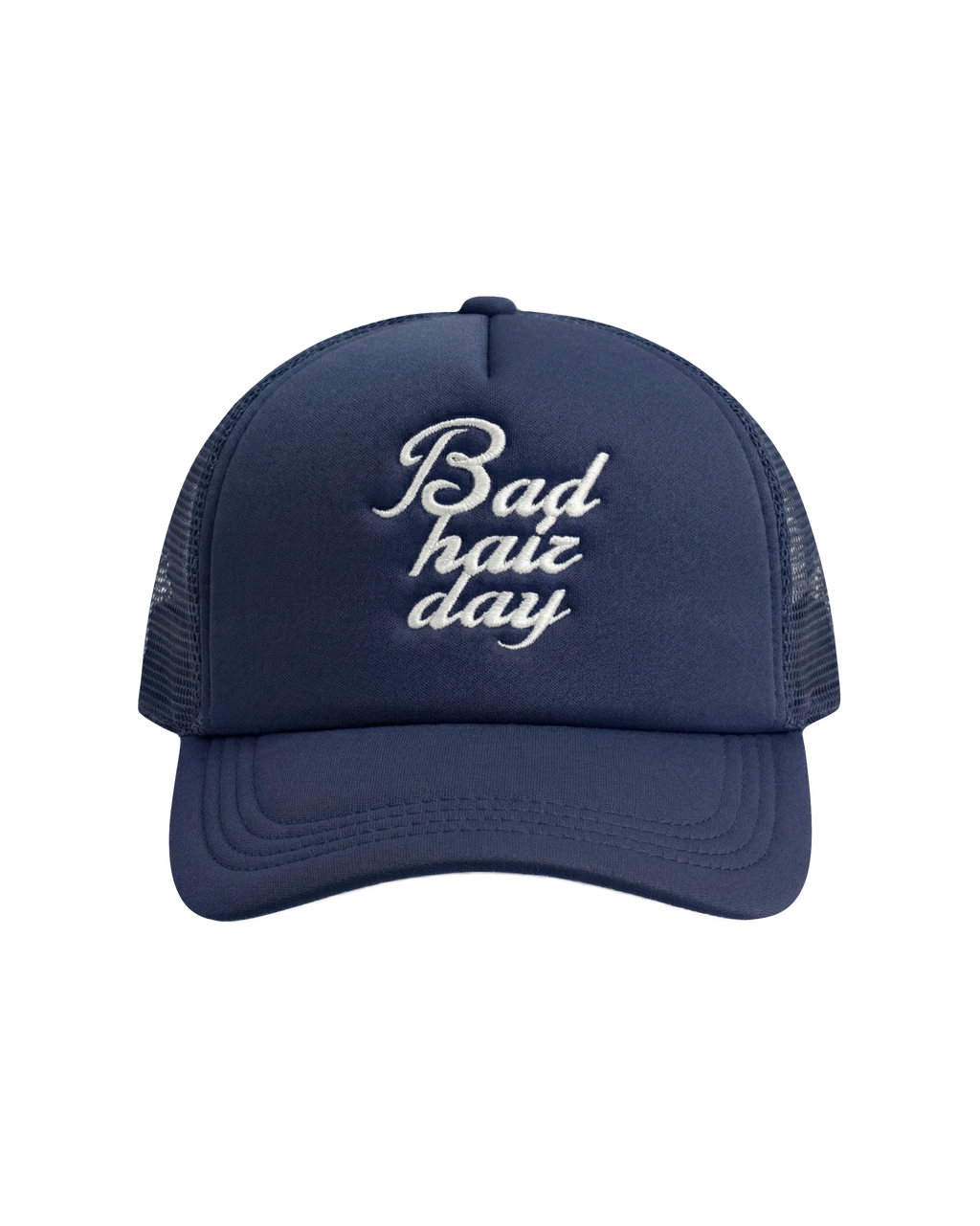 "Bad hair day" Blue Trucker Hat