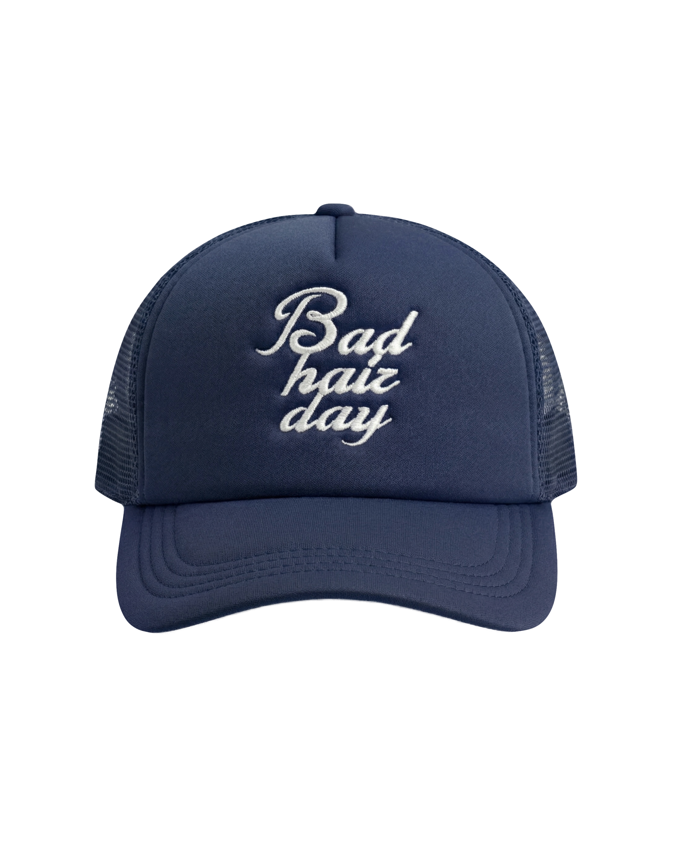 "Bad hair day" Blue Trucker Hat