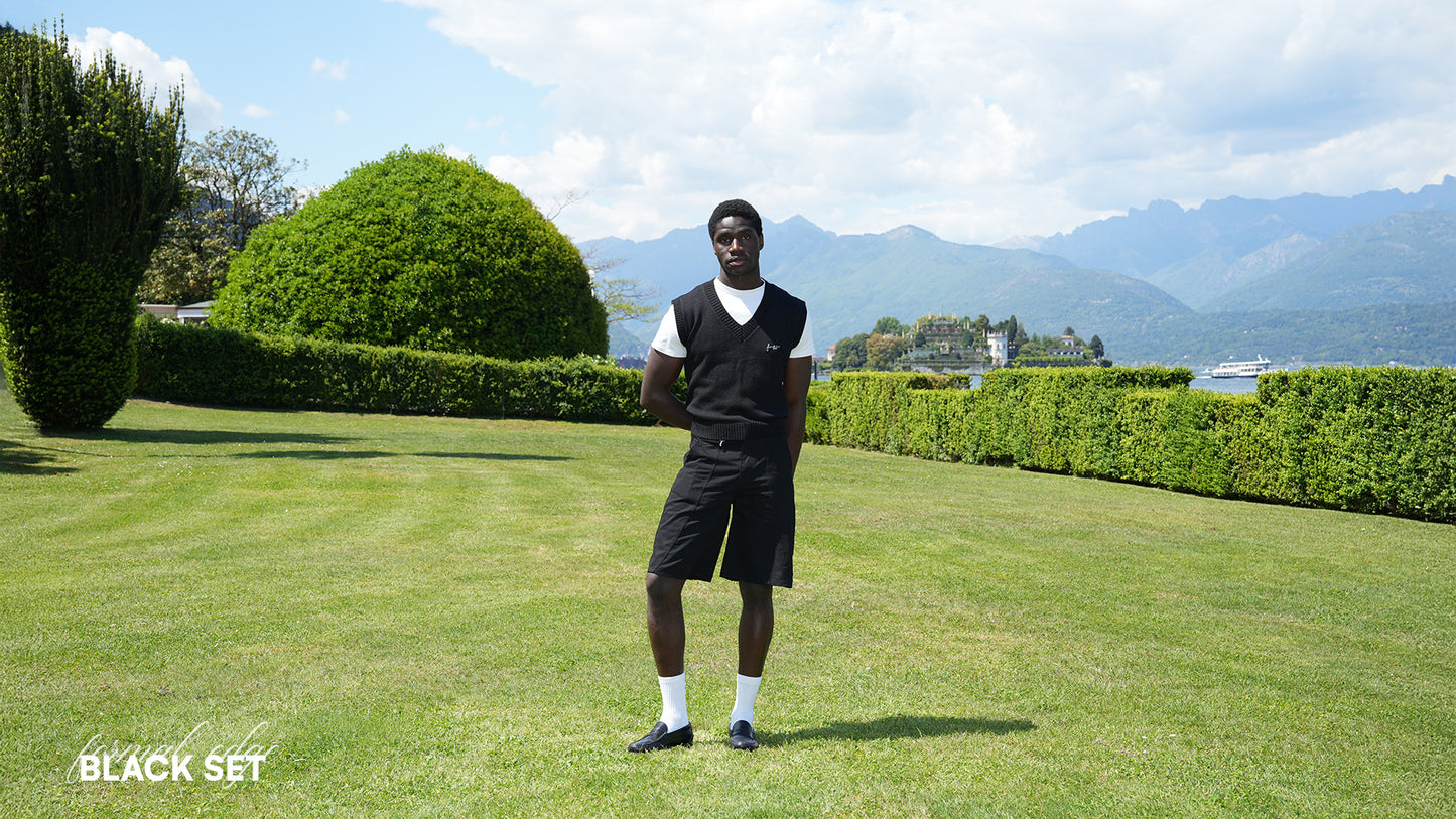 Black Refined Jorts